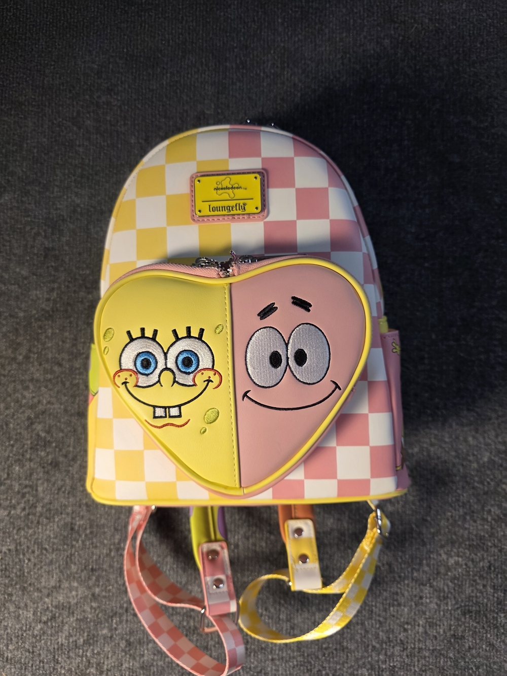 Loungefly - SpongeBob Checkered Mini Backpack - Pink & Yellow - Picture 7 of 7